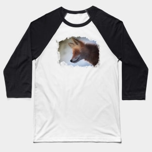 Cute Fox Wild Animal Lover, Fox Art Baseball T-Shirt